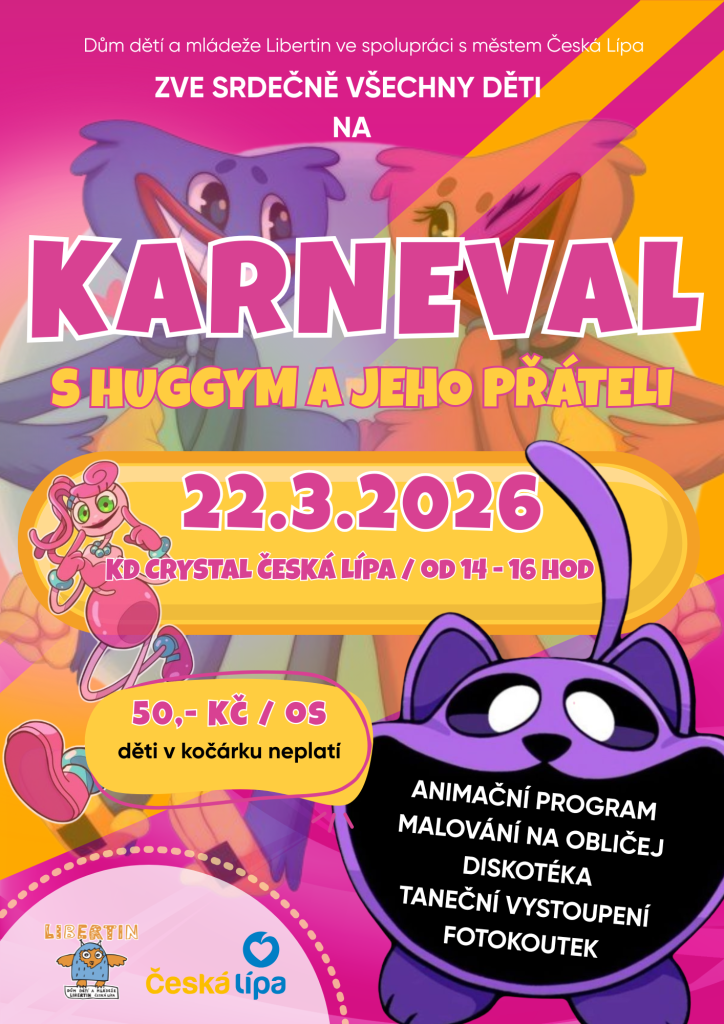 KARNEVAL s HUGGYM A JEHO PŘÁTELI 2026