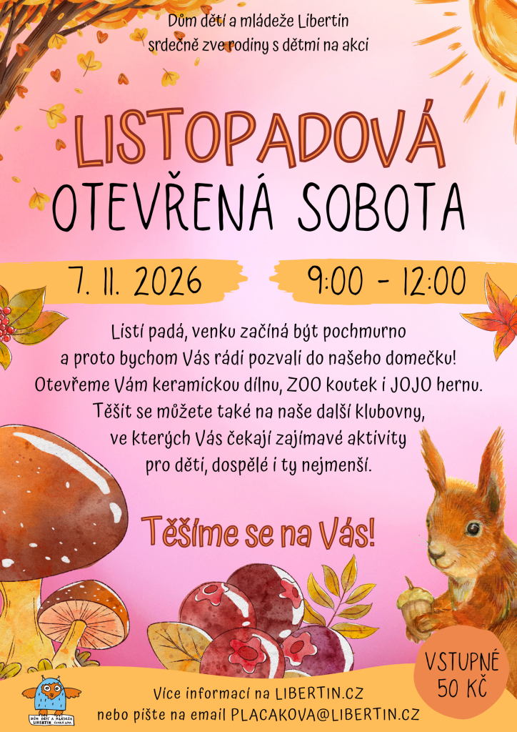 Otevřená sobota LISTOPAD