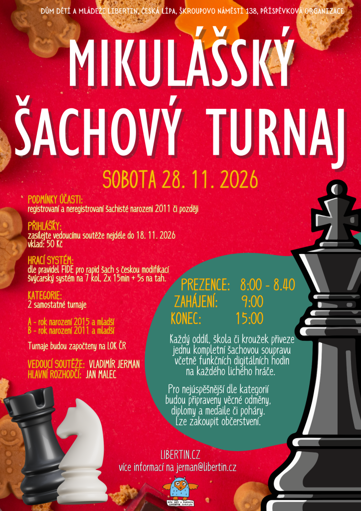 Mikulášský šachový turnaj 2026